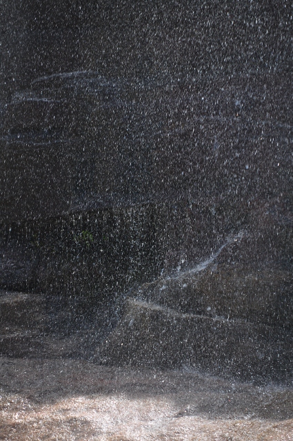 splash from the waterfall